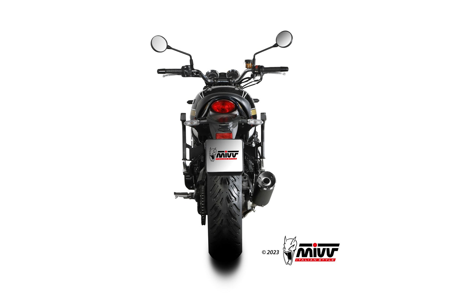 MIVV HR-1 Auspuff schwarz passend für KAWASAKI Z900 RS 2018-2024