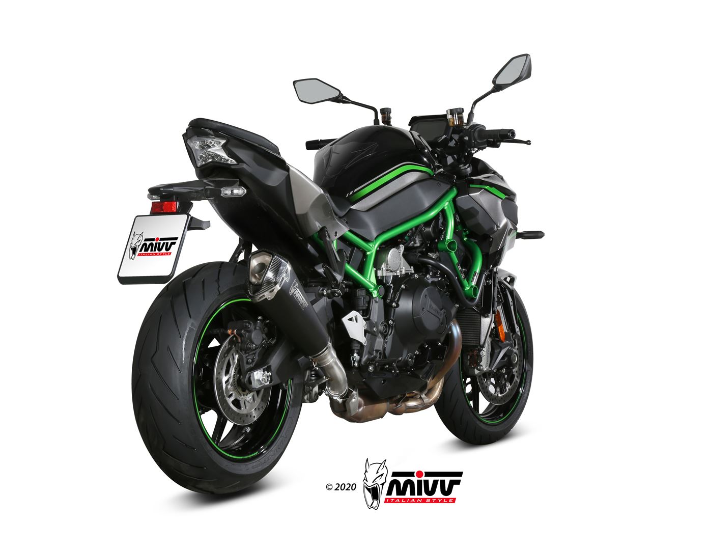 MIVV DELTA RACE Auspuff schwarz passend für Kawasaki Z H2 / SE 2020-2024