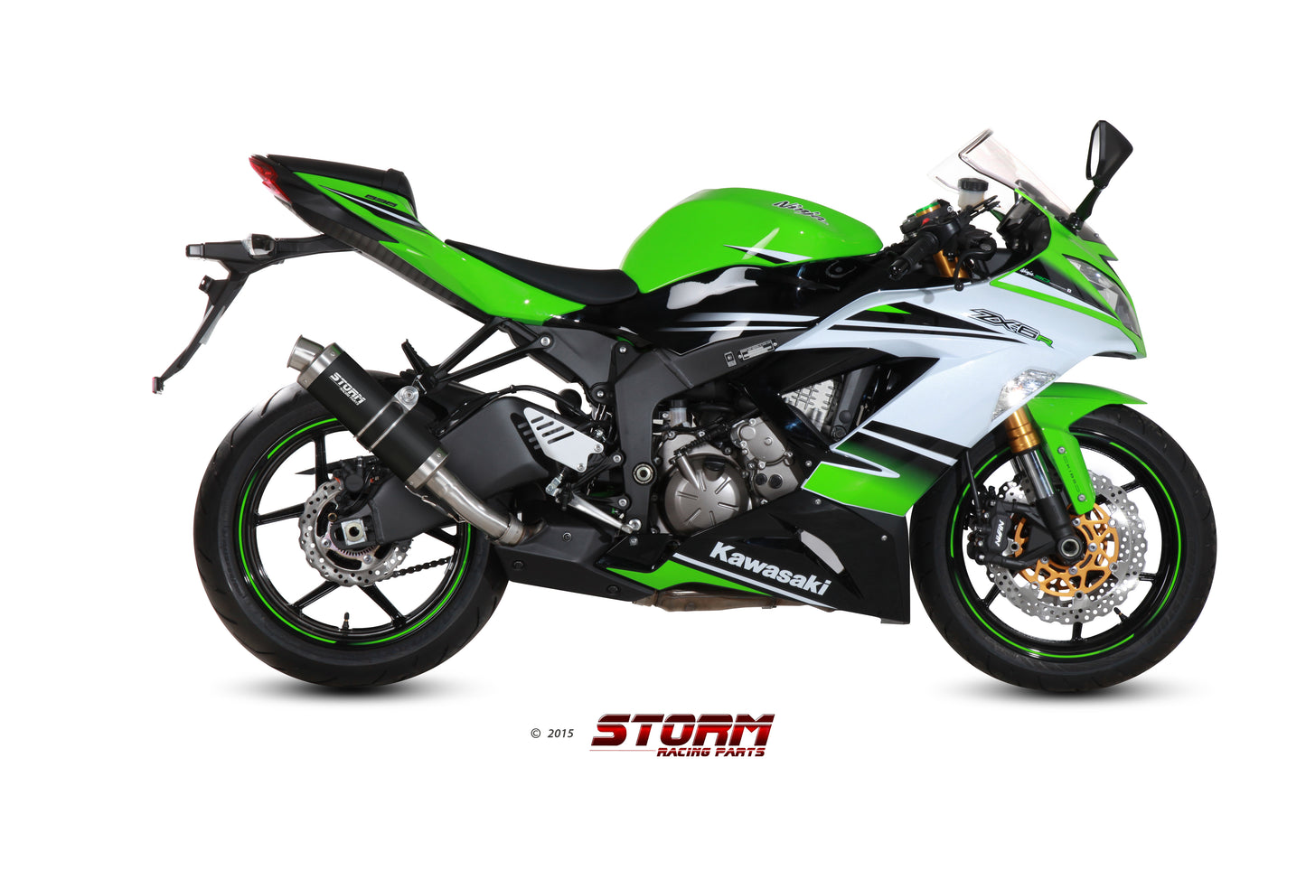 STORM GP Auspuff schwarz passend für Kawasaki ZX-6R 2009-2016