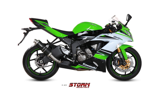 STORM GP Auspuff schwarz passend für Kawasaki ZX-6R 2009-2016