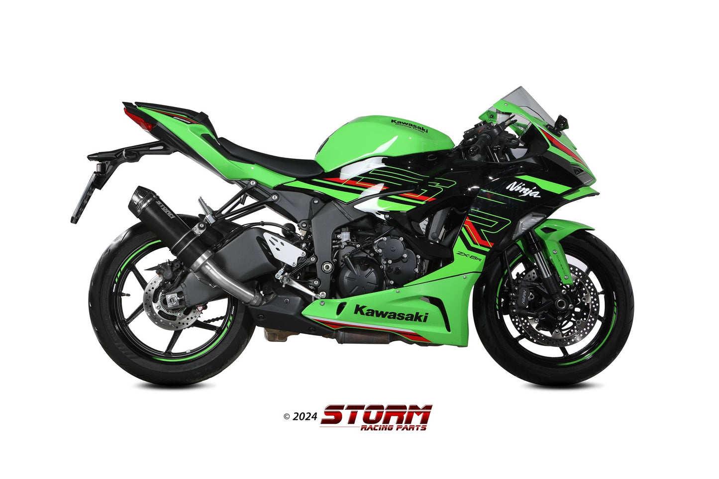 STORM GP-C Auspuff schwarz passend für KAWASAKI ZX-6R 2021-2024