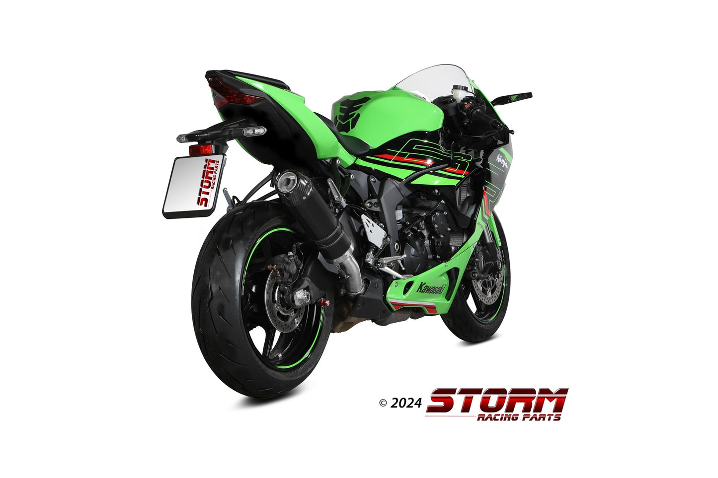 STORM GP-C Auspuff schwarz passend für KAWASAKI ZX-6R 2021-2024