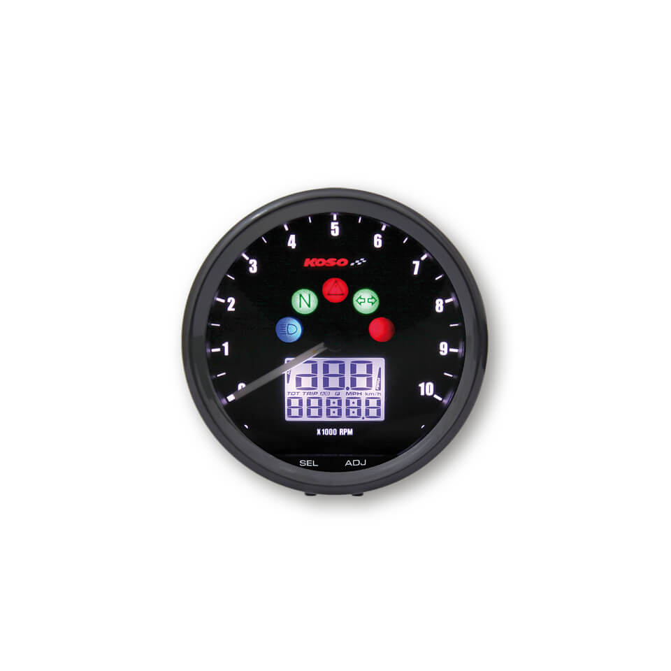 KOSO Digitales Multifunktions-Cockpit TNT D64 Custom Style Multimeter - Kama Bike Parts