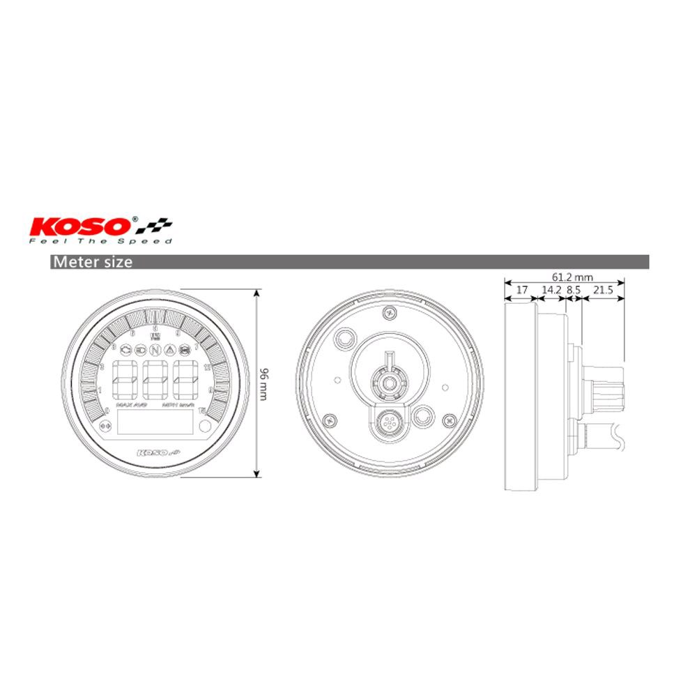 KOSO Drehzahlmesser/Tachometer plug & play Bolt R-Spec passend für XVS 950 2022- - Kama Bike Parts