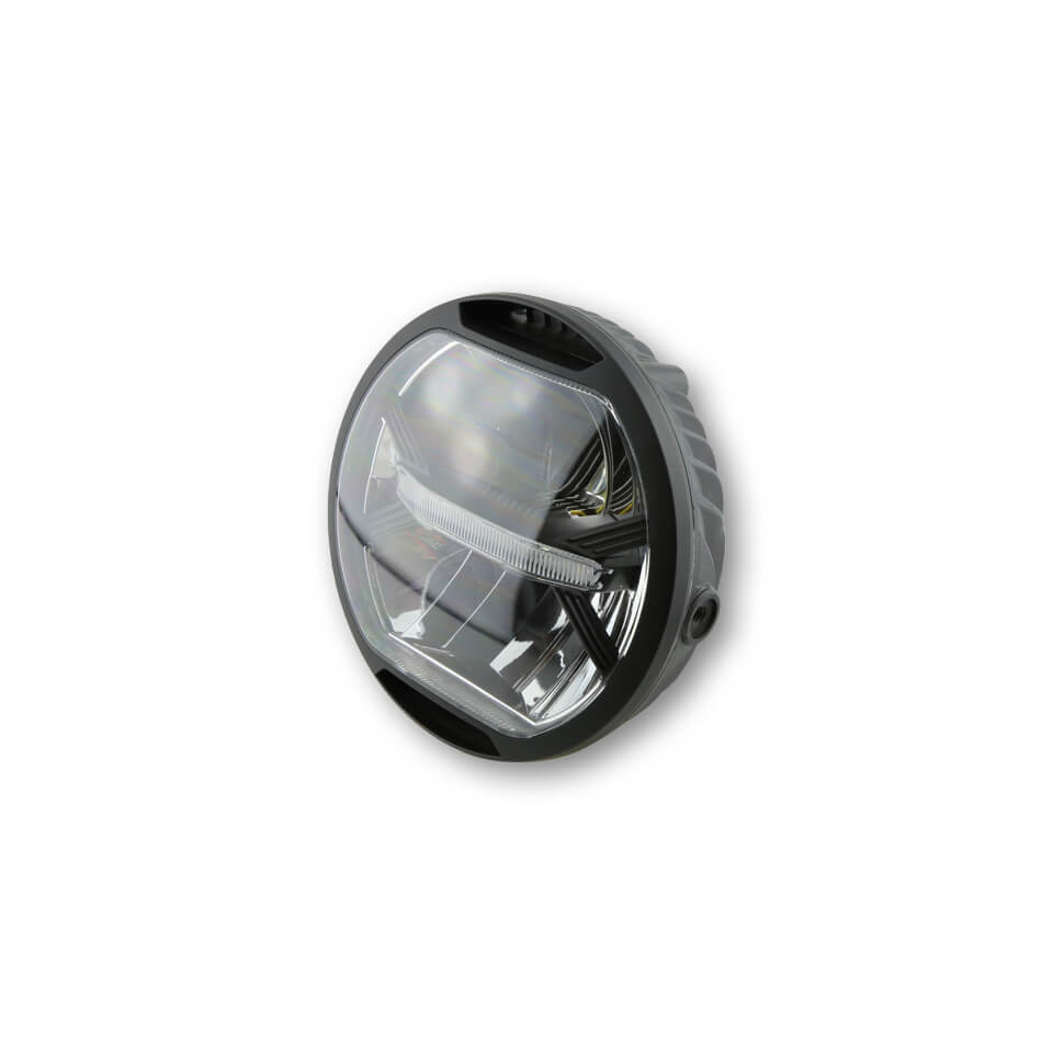 KOSO LED Hauptscheinwerfer THUNDERBOLT mit Standlicht schwarz - Kama Bike Parts