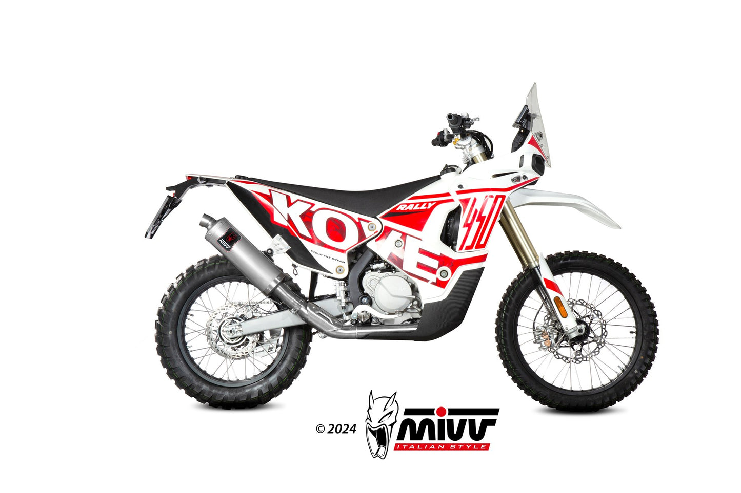 MIVV DAKAR Auspuff Edelstahl passend für KOVE 450 RALLY 2023-2026