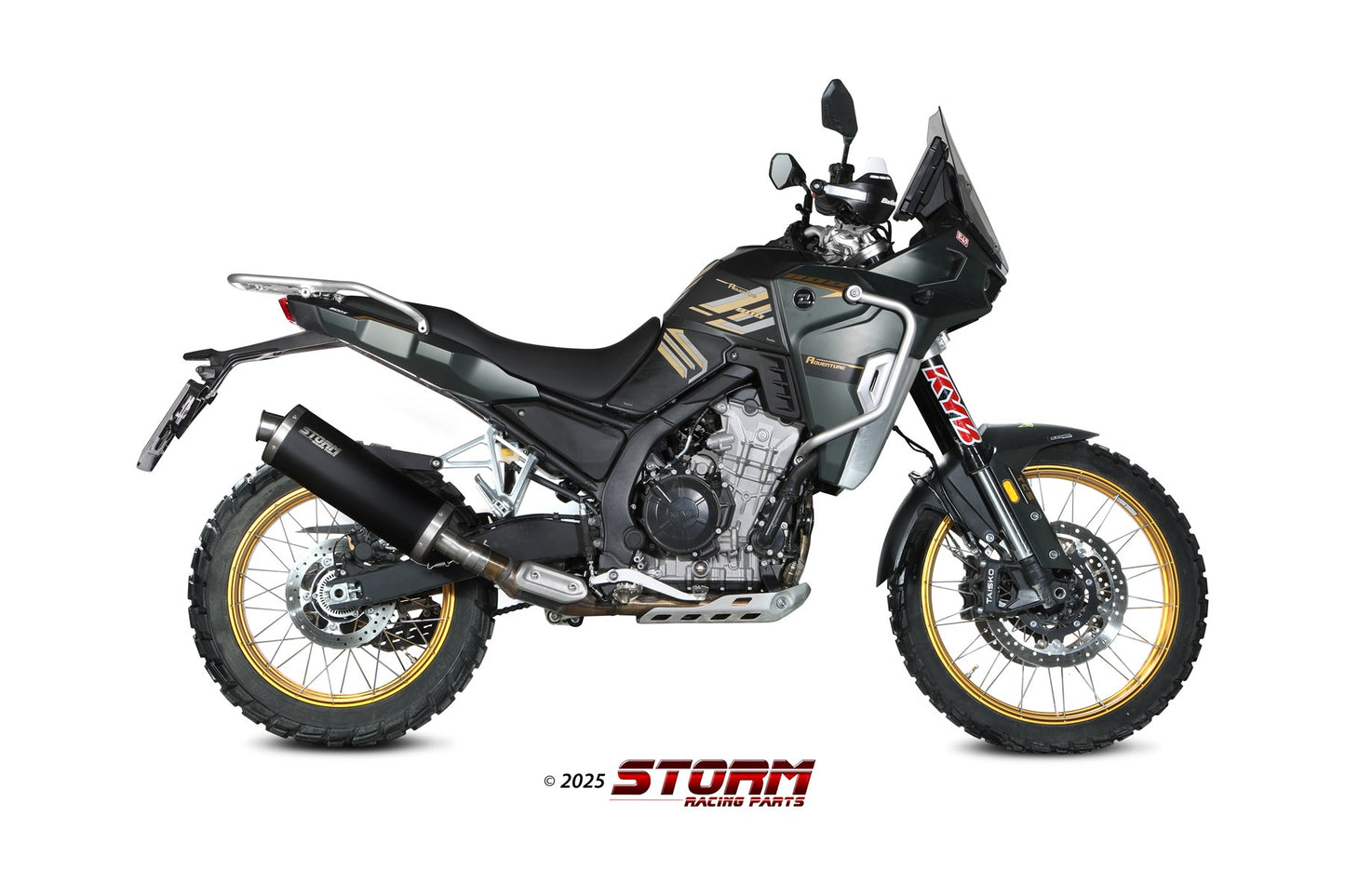 STORM Oval Auspuff schwarz passend für KOVE 800 X 2024-2025