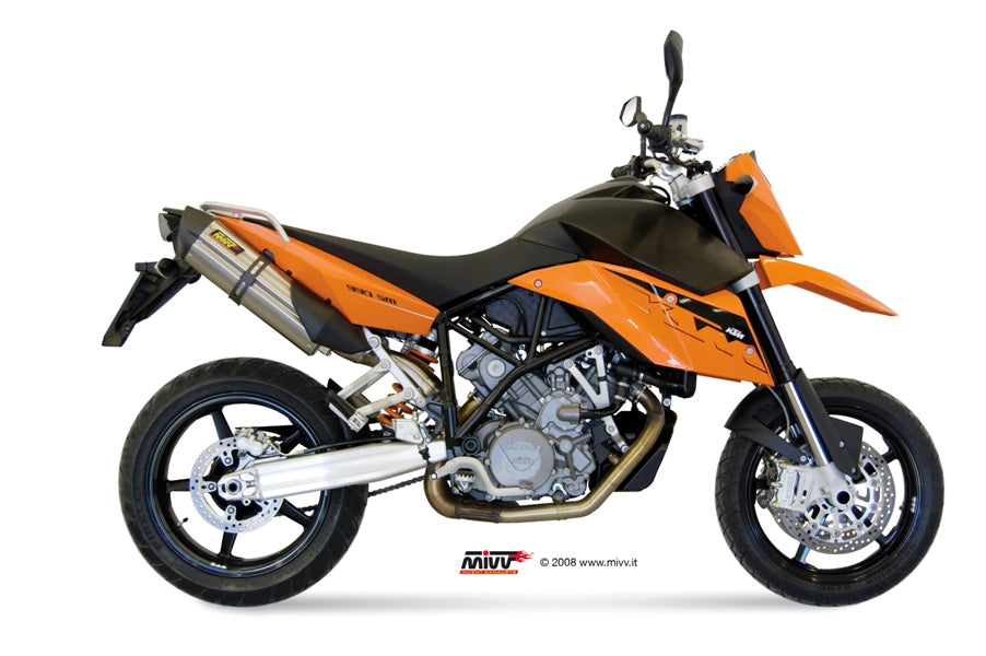 MIVV Suono Auspuff silber passend für KTM LC8 950 SUPERMOTO R 2005-2006