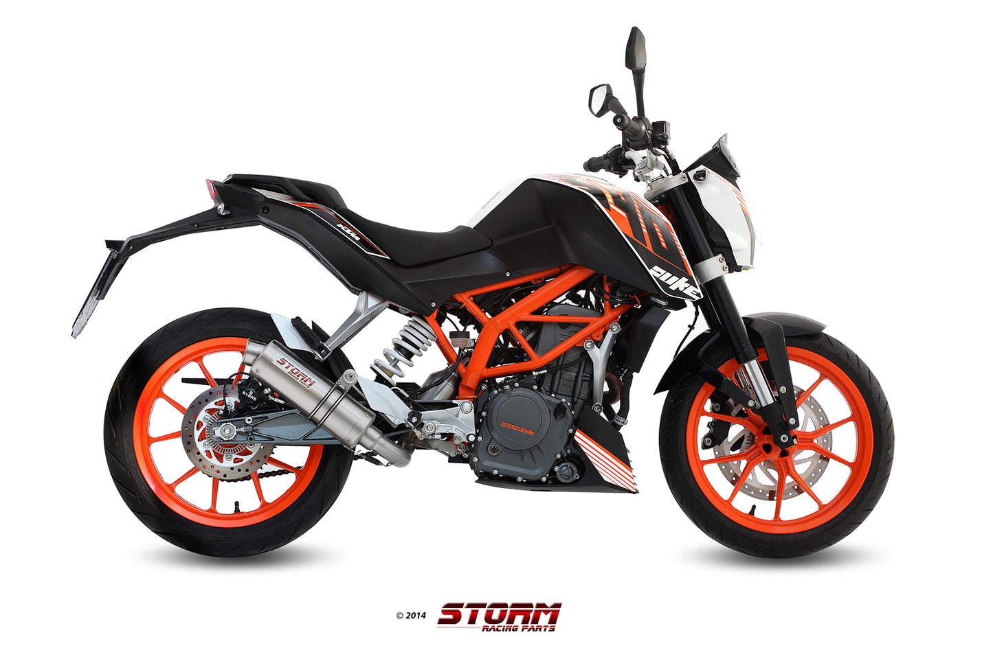 STORM GP Auspuff Komplettanlage passend für KTM 390 Duke 2013-2016