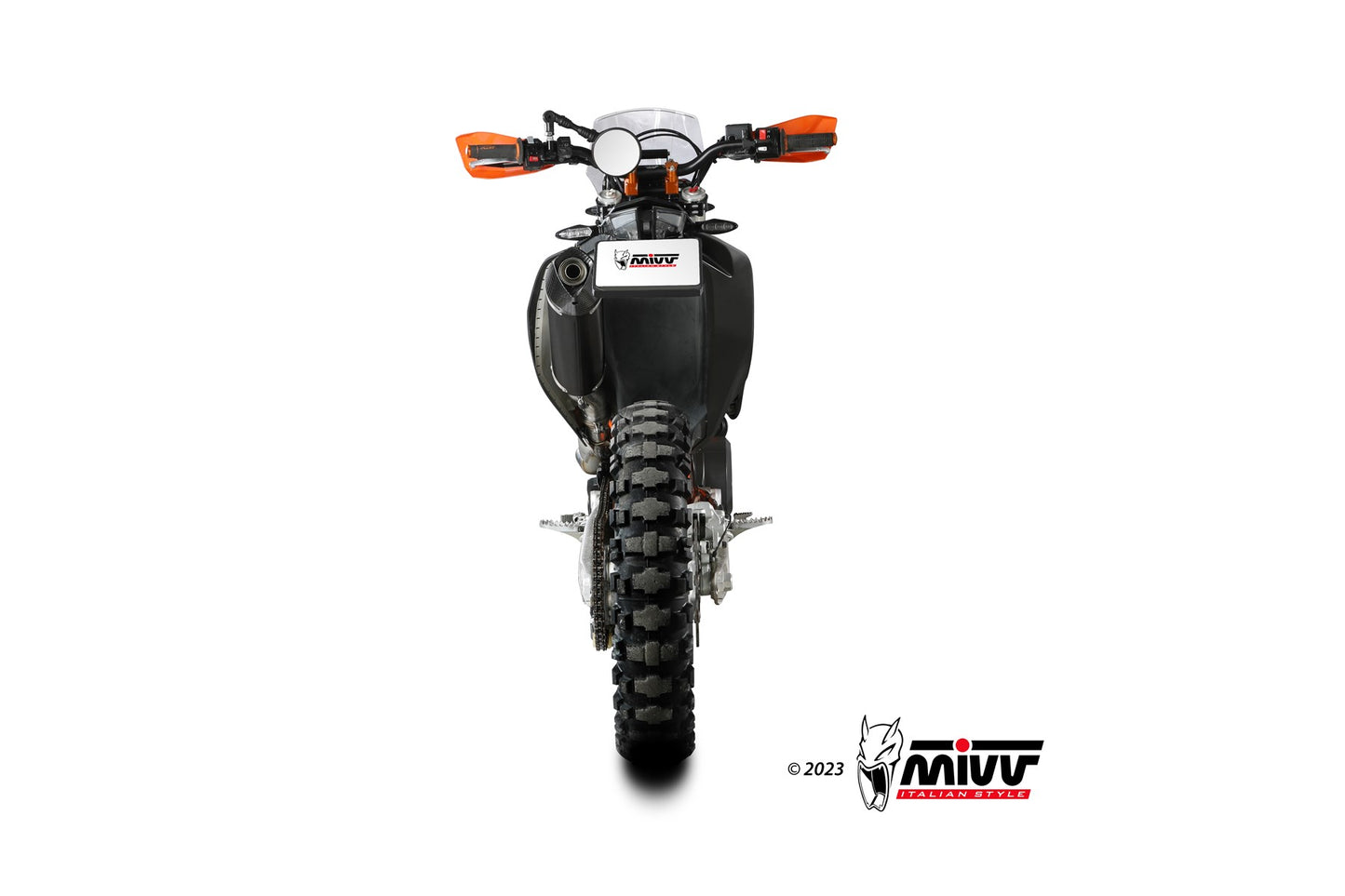 MIVV STR1 Auspuff schwarz passend für KTM 690 ENDURO R 2021-2024