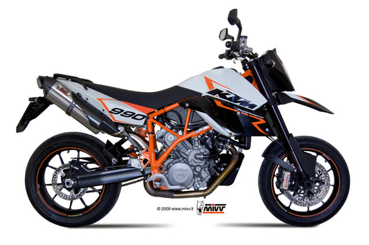 MIVV Suono Auspuff silber passend für KTM 990 SUPERMOTO R 2007-2013