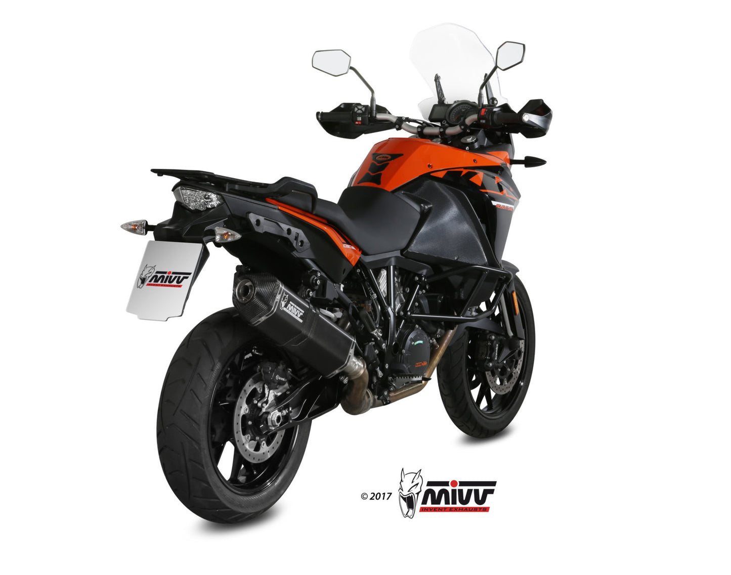 MIVV Speed Edge Auspuff schwarz passend für KTM 1050 ADVENTURE 2015-2016