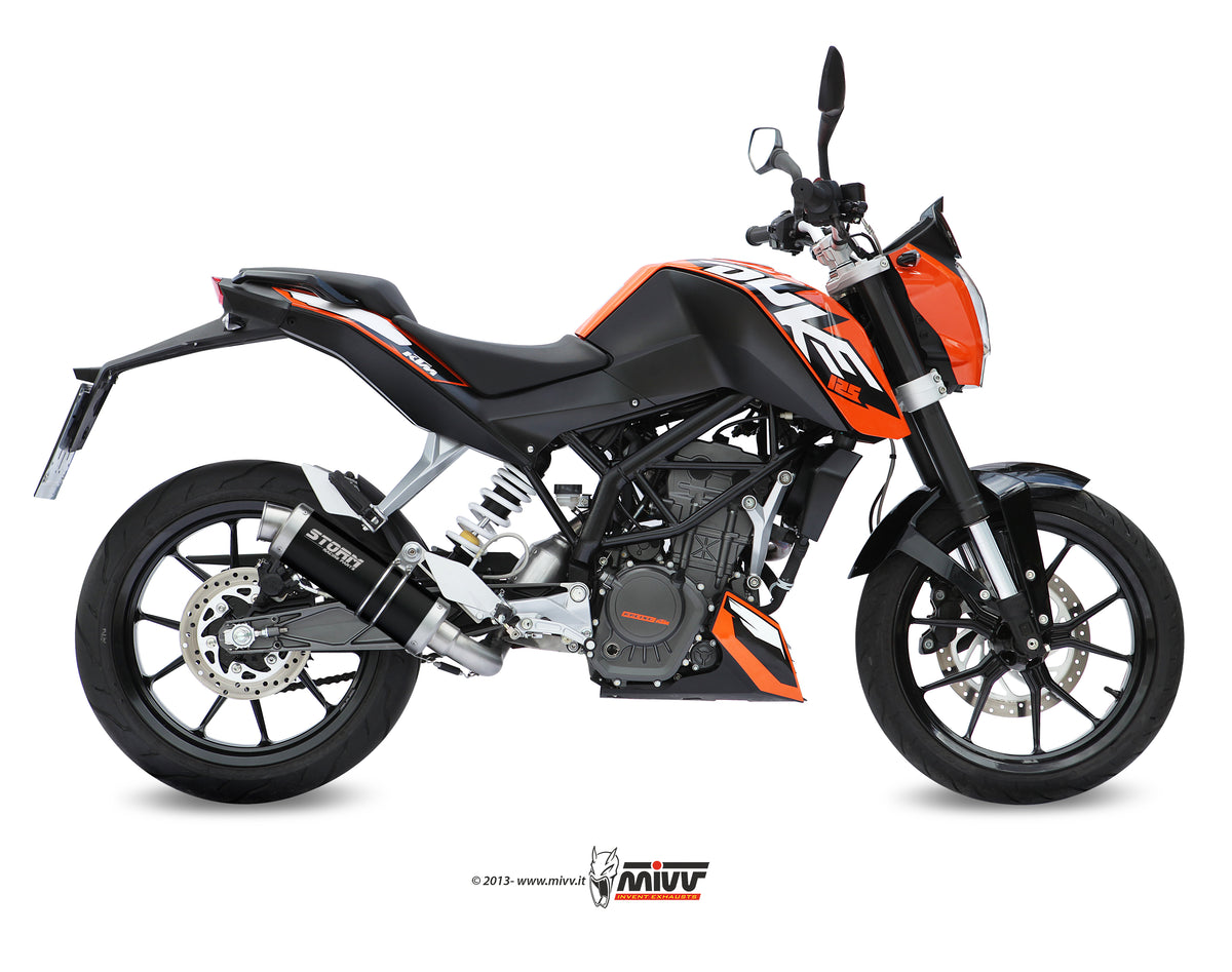 STORM GP Auspuff schwarz passend für KTM 125 DUKE 2011-2016
