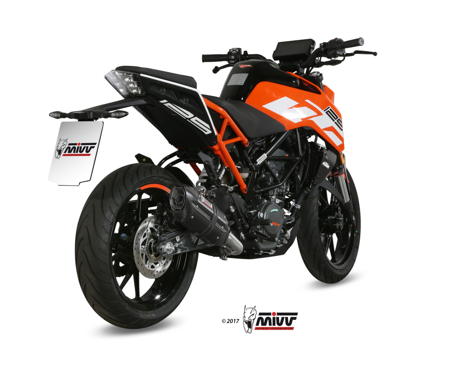 MIVV Suono Auspuff schwarz passend für KTM 125 DUKE 2017-2020