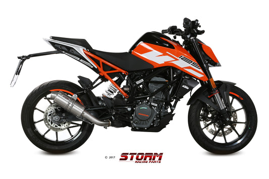 STORM GP Auspuff Edelstahl passend für KTM 125 DUKE 2017-2020