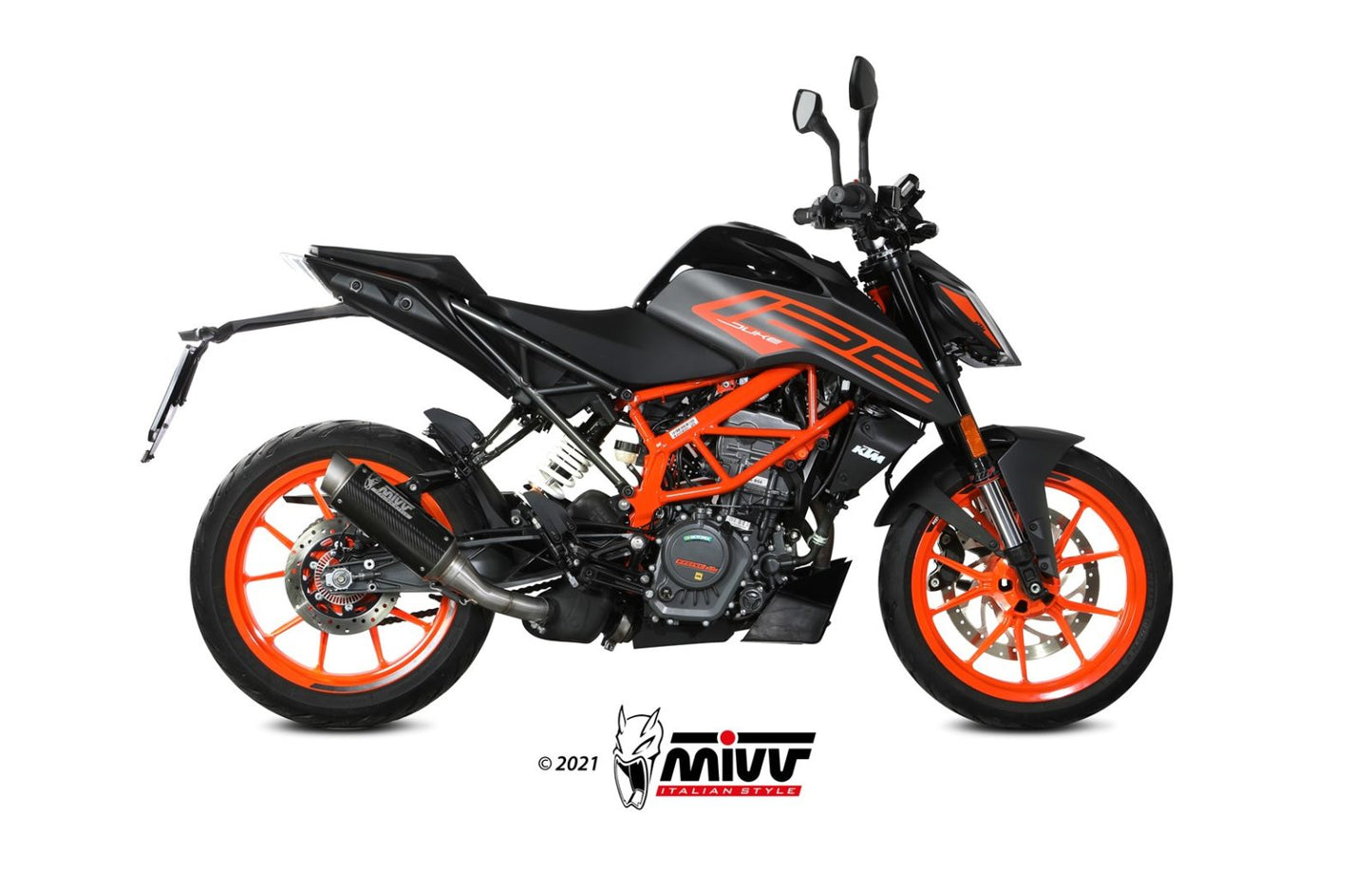 MIVV X-M1 Auspuff schwarz passend für KTM Duke 125 21-