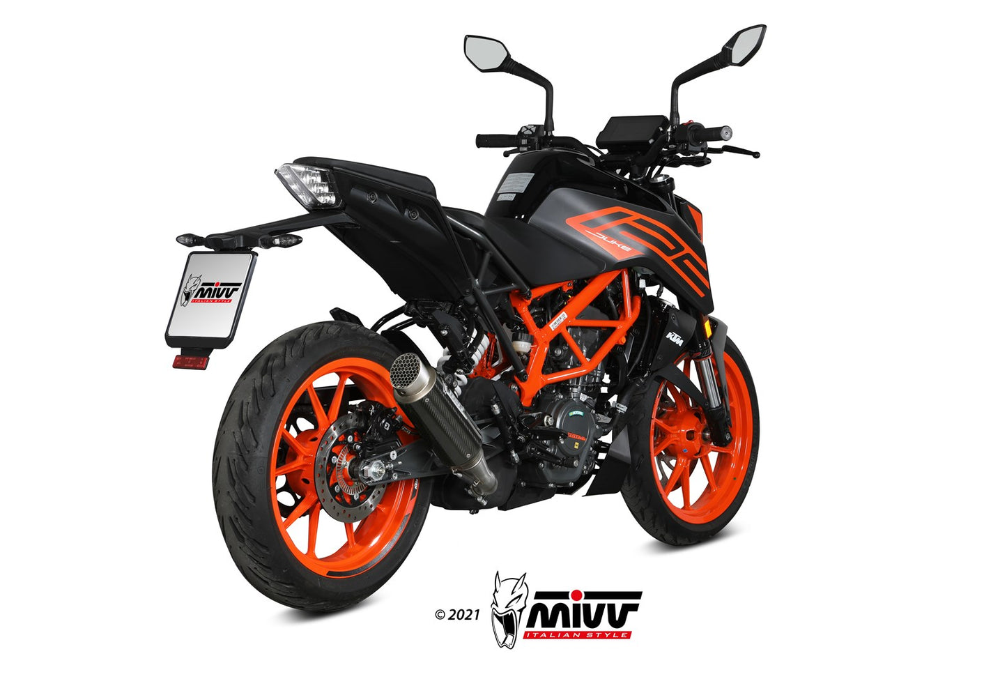 MIVV GPpro Auspuff Carbon passend für KTM 125 DUKE 2021-2023