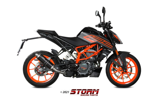 STORM GP Auspuff schwarz passend für KTM 125 DUKE 2021-2023