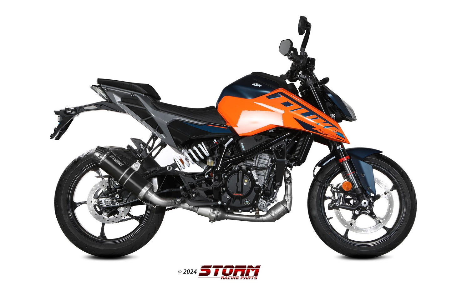 STORM GP-C Auspuff schwarz passend für KTM 125 DUKE 2024-2026