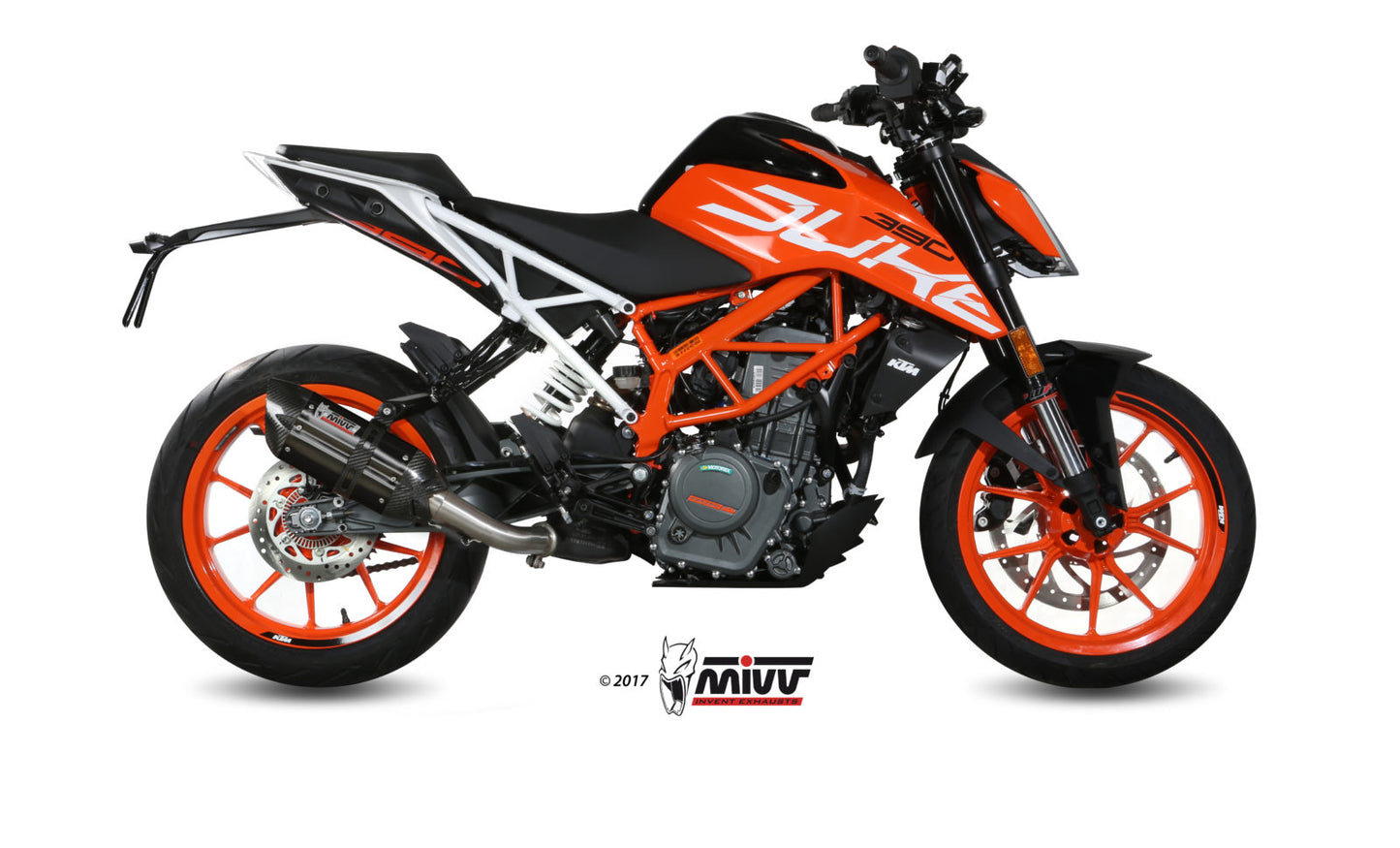 MIVV Suono Auspuff schwarz passend für KTM 390 DUKE 2017-2020