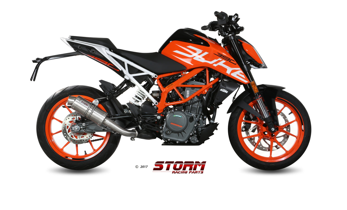 STORM GP Auspuff Edelstahl passend für KTM 390 DUKE 2017-2020