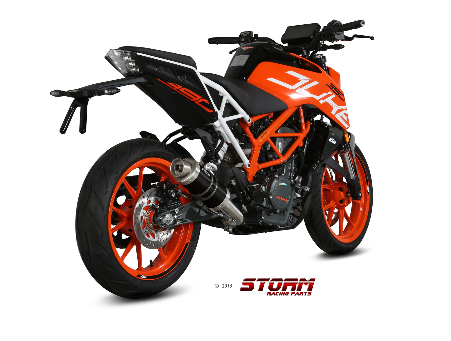 STORM GP Auspuff schwarz passend für KTM 390 DUKE 2017-2020