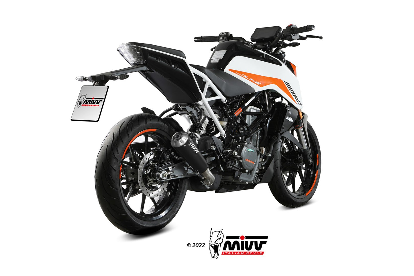 MIVV X-M1 Auspuff schwarz passend für KTM Duke 125 21-