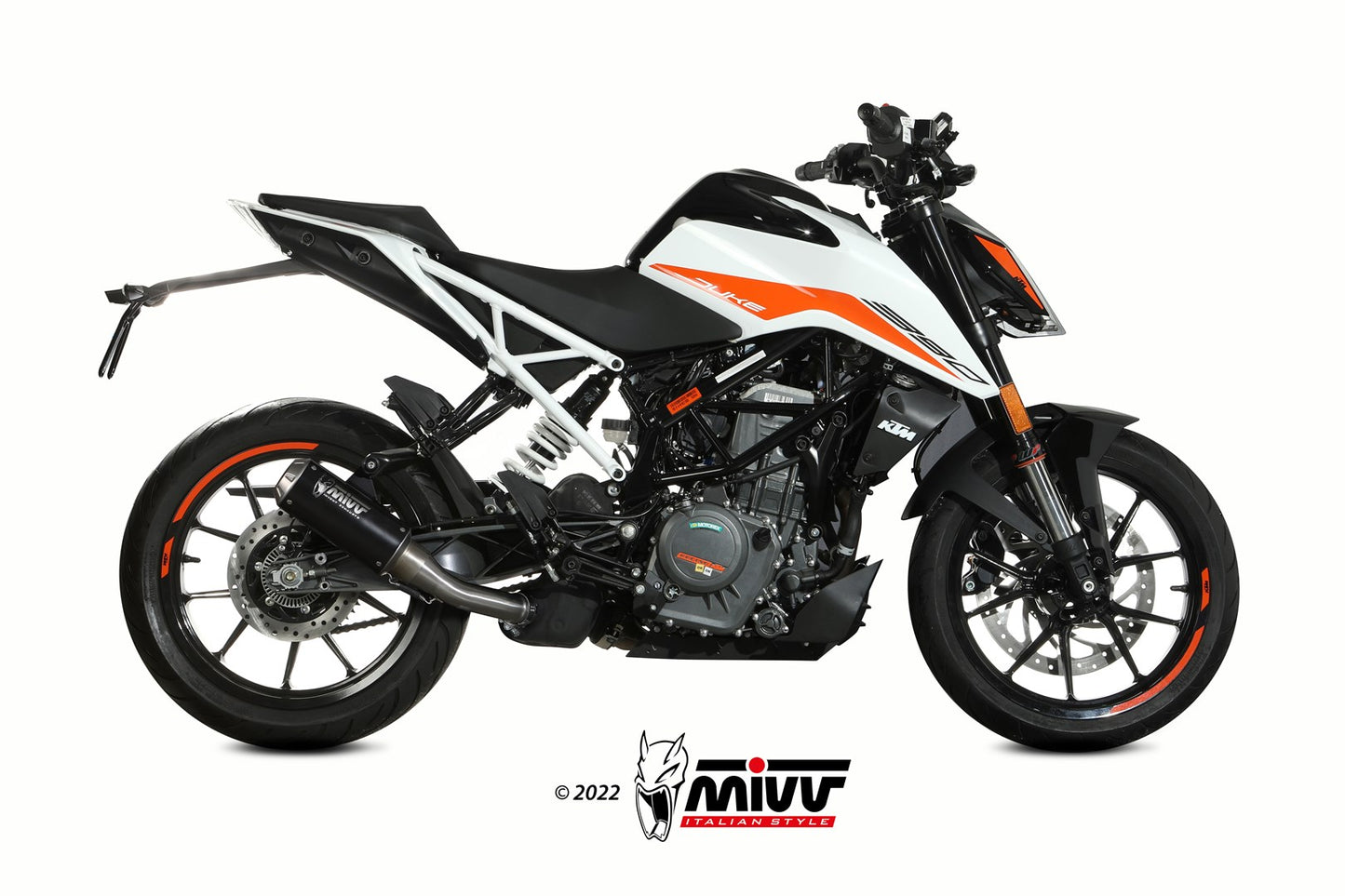 MIVV X-M1 Auspuff schwarz passend für KTM Duke 125 21-