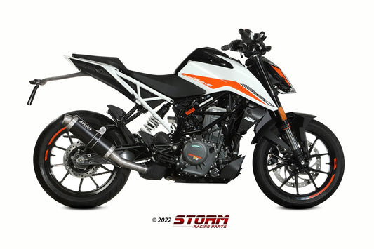 STORM GP Auspuff schwarz passend für KTM 390 DUKE 2021-2023