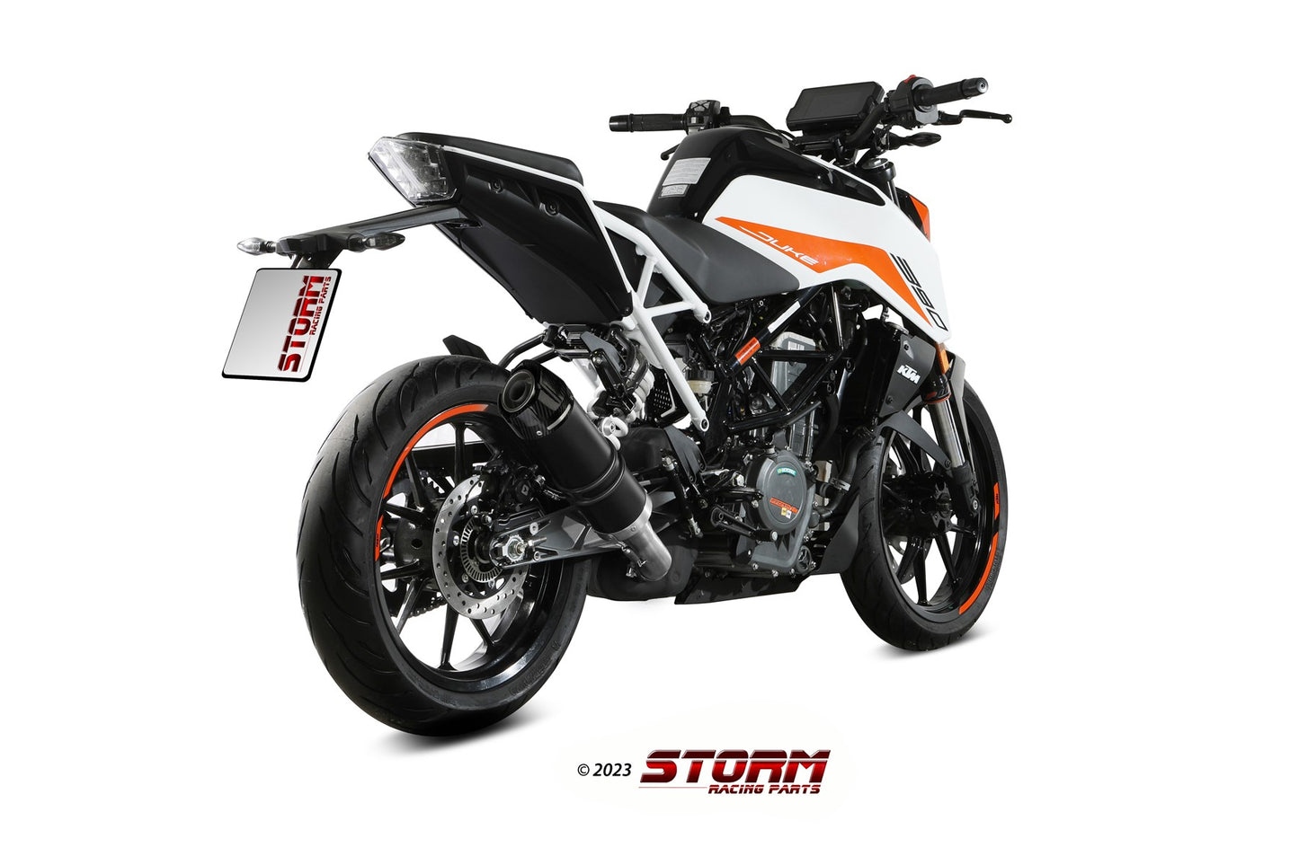STORM GP-C Auspuff schwarz passend für KTM 125 DUKE 2021-2023