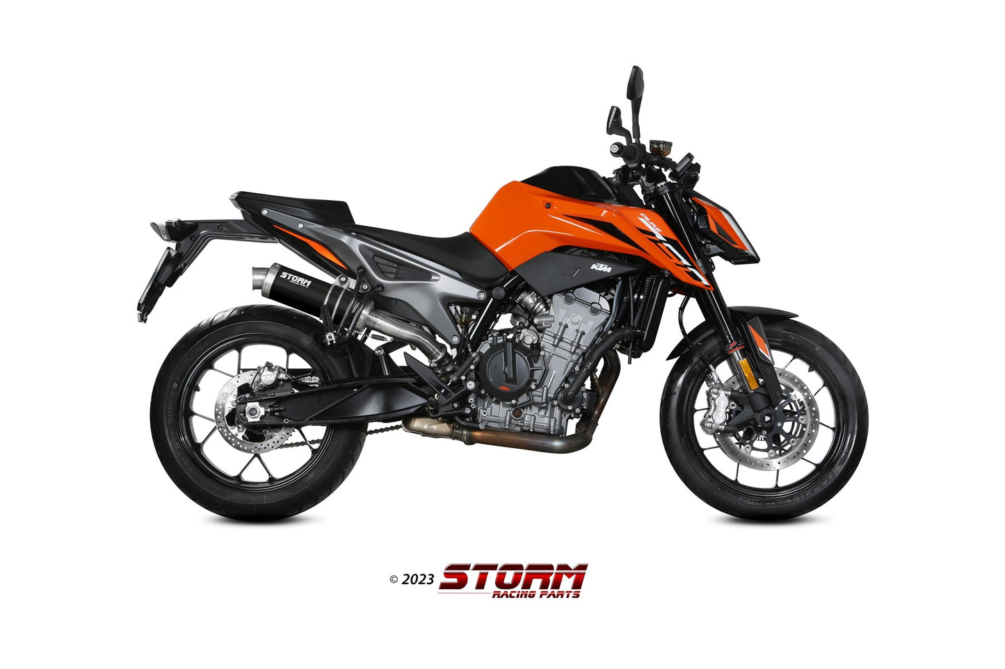 STORM GP Auspuff schwarz passend für KTM 790 / 890 DUKE 18-23