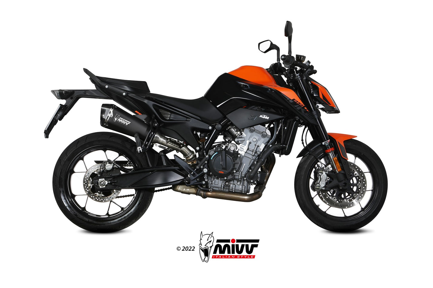 MIVV DELTA RACE Auspuff schwarz passend für KTM 890 DUKE 2020-2024