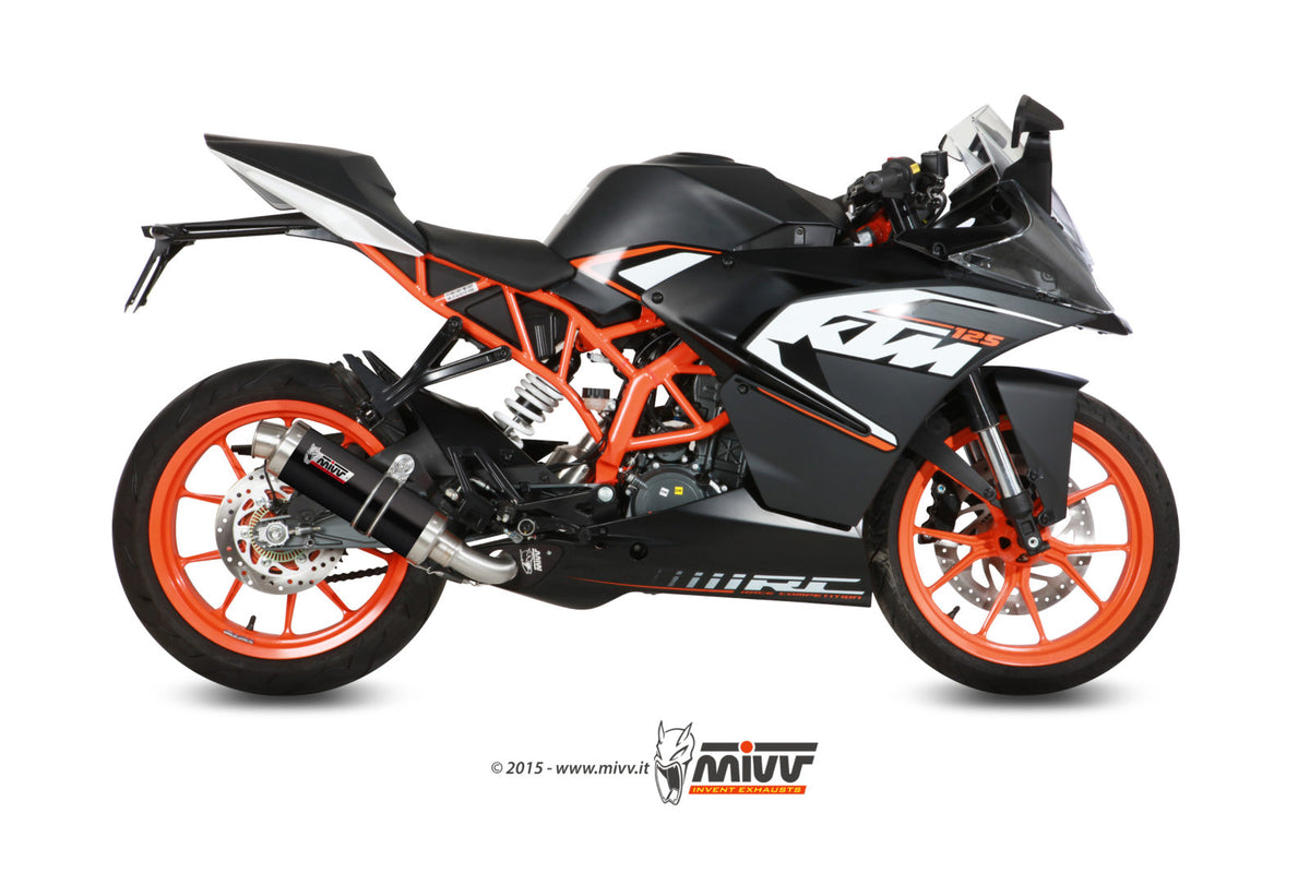MIVV GP Auspuff schwarz passend für KTM RC 125 2014-2016