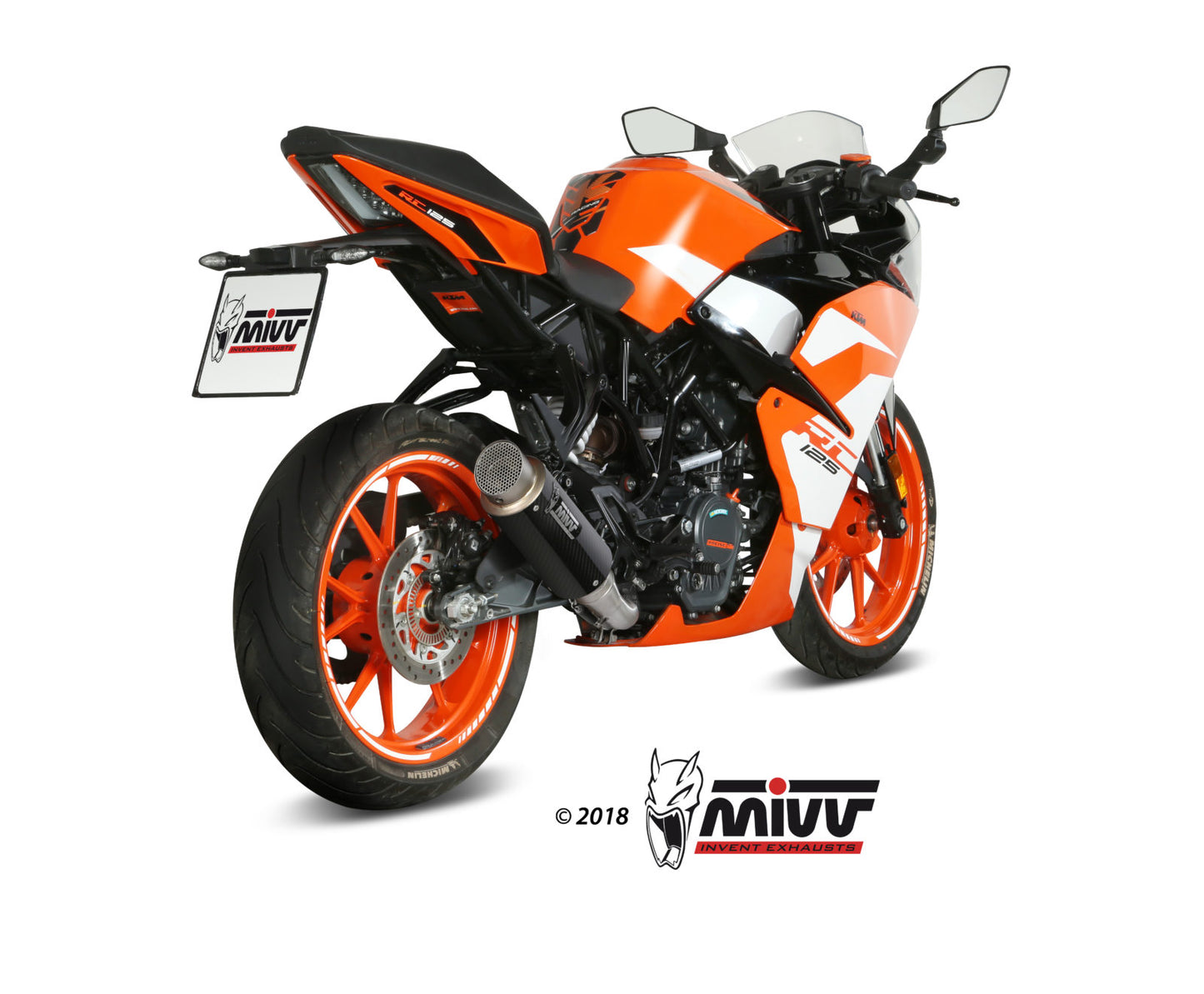 MIVV GPpro Auspuff Carbon passend für KTM RC 125 2017-2020