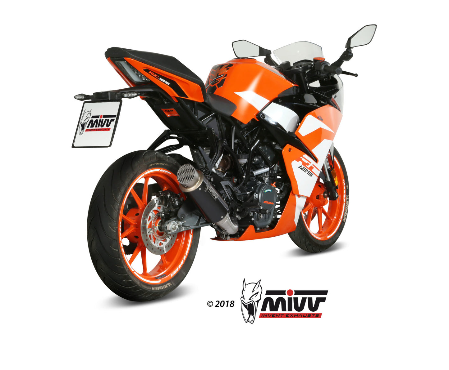 MIVV GPpro Auspuff schwarz passend für KTM RC 125 2017-2020