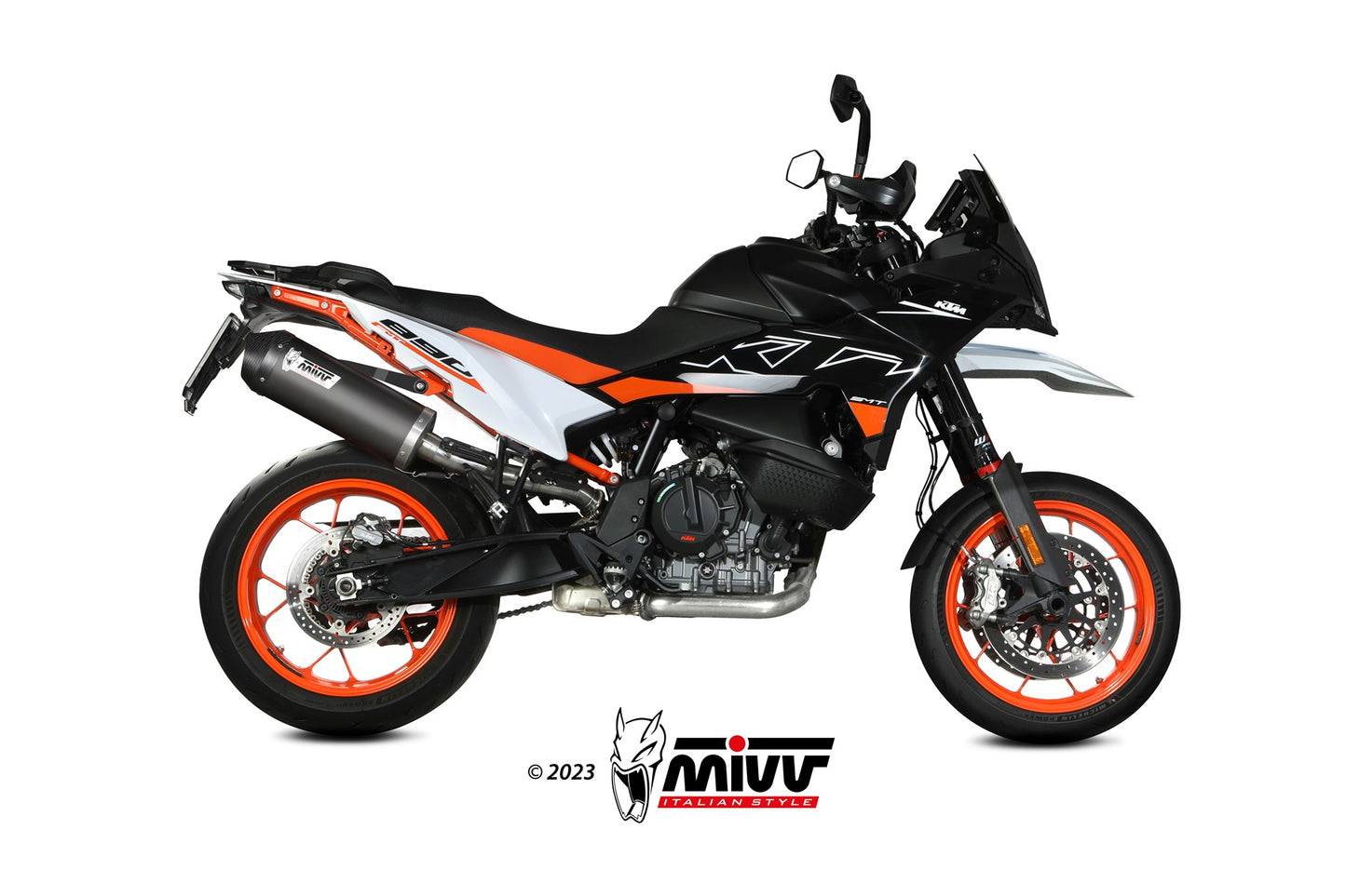 MIVV OVAL Auspuff schwarz passend für KTM 890 SMT 2023-2026