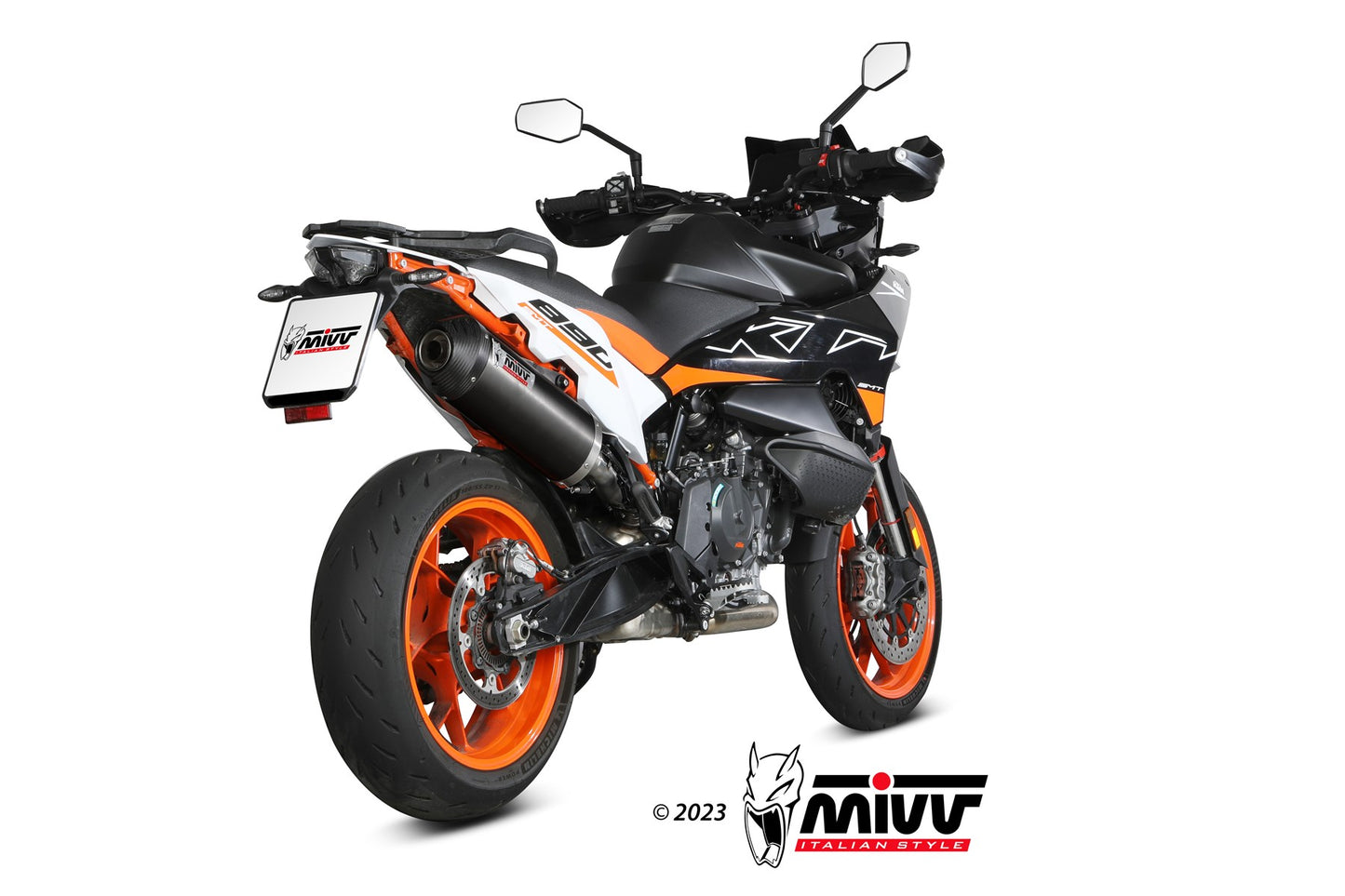 MIVV OVAL Auspuff schwarz passend für KTM 890 SMT 2023-2026
