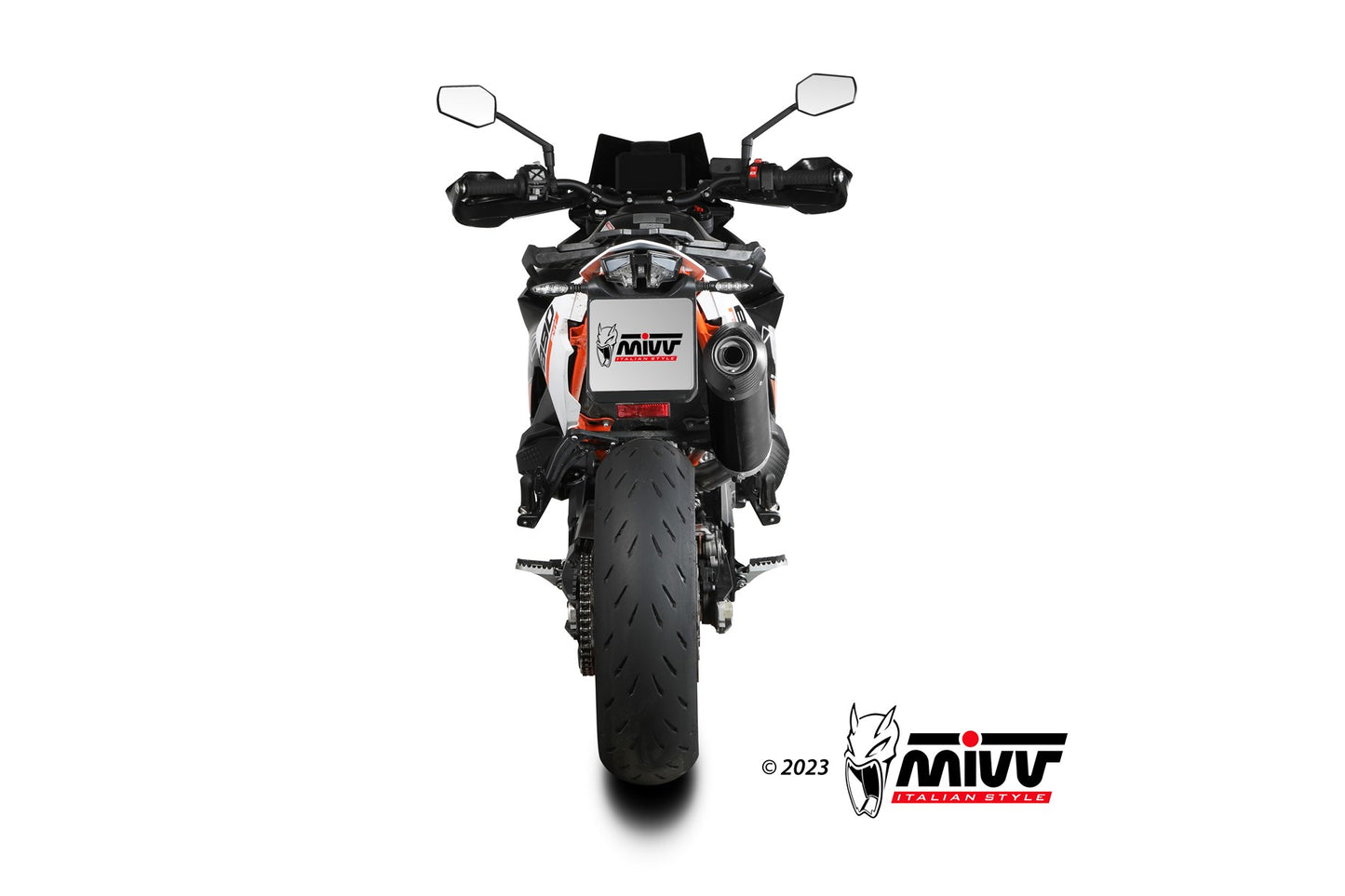 MIVV OVAL Auspuff schwarz passend für KTM 890 SMT 2023-2026