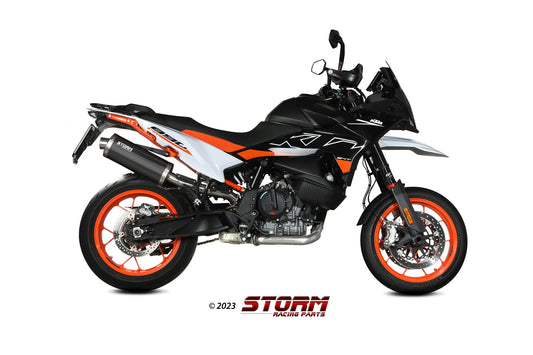 STORM OVAL Auspuff schwarz passend für KTM 890 SMT 2023-2026