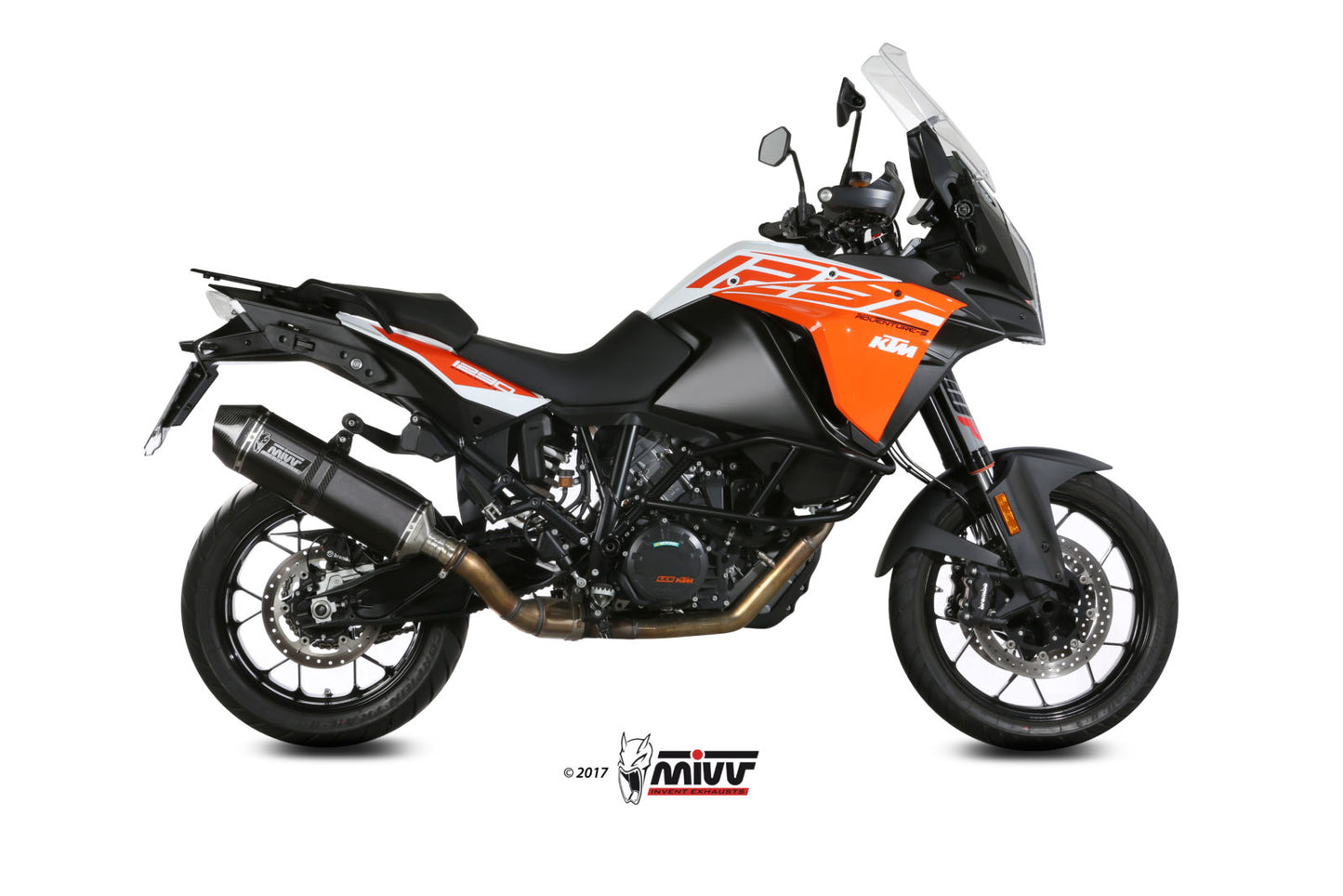 MIVV Speed Edge Auspuff schwarz passend für KTM 1050 ADVENTURE 2015-2016