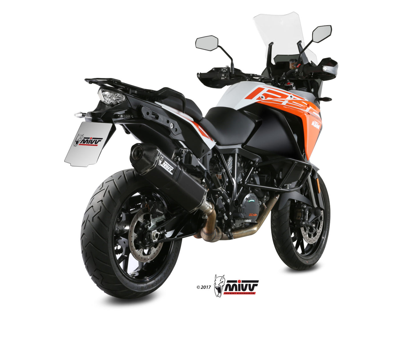 MIVV Speed Edge Auspuff schwarz passend für KTM 1050 ADVENTURE 2015-2016