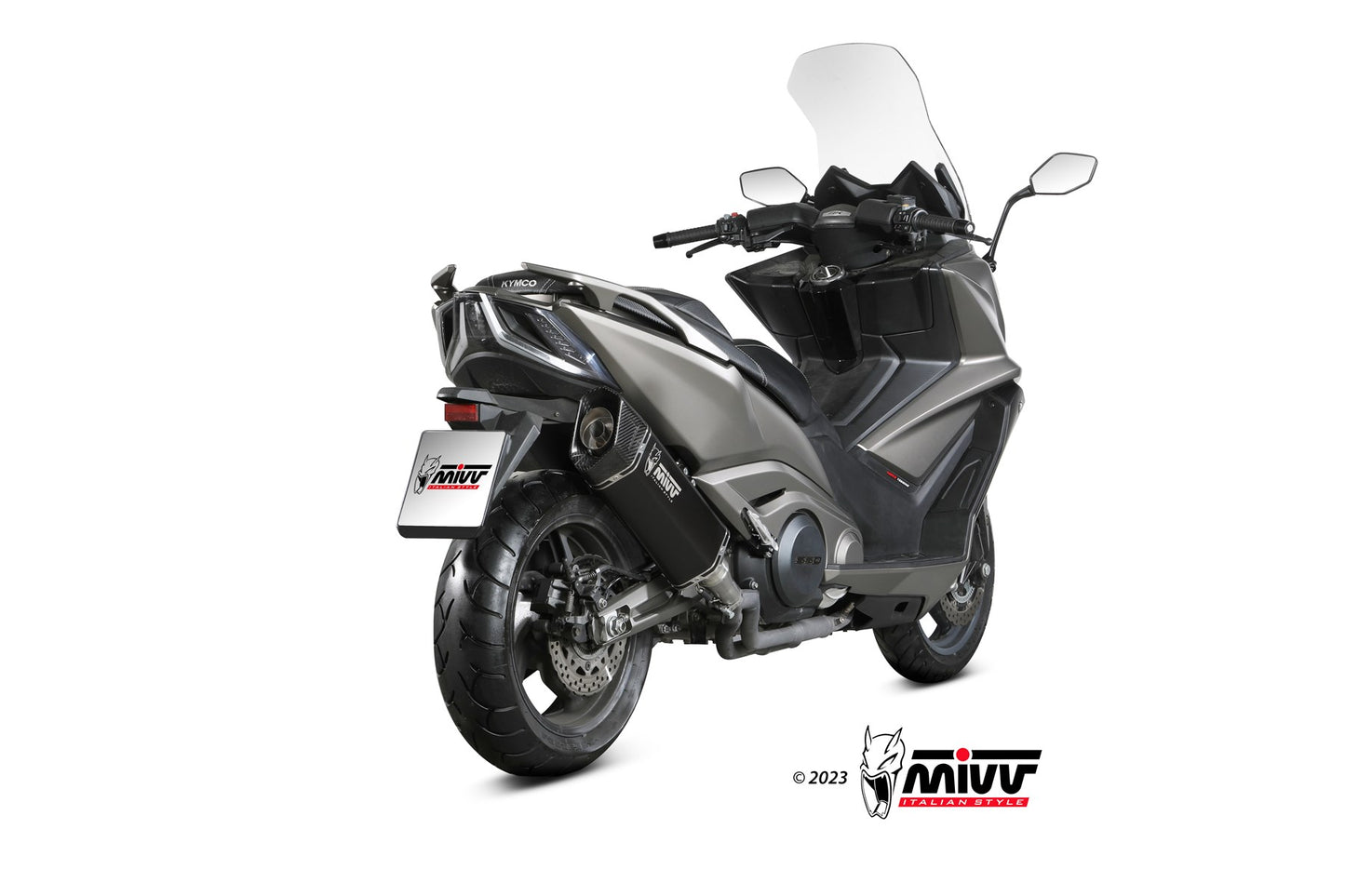 MIVV SR-1 Auspuff Titan schwarz passend für KYMCO AK 550 2021-2024