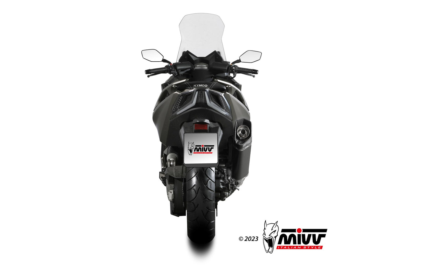 MIVV SR-1 Auspuff Titan schwarz passend für KYMCO AK 550 2021-2024
