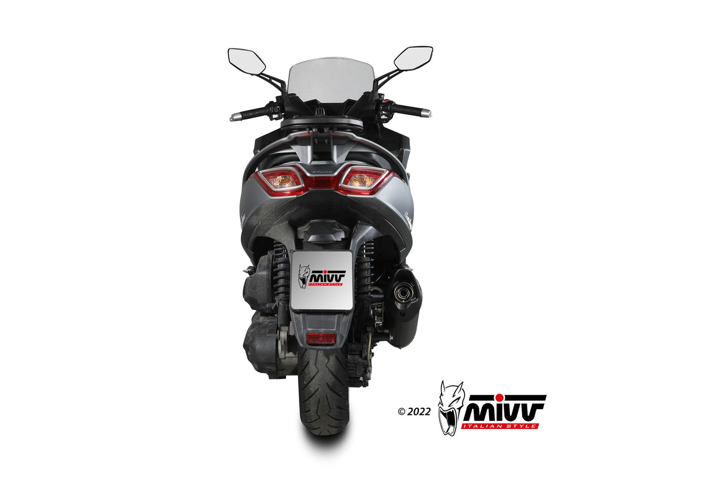 MIVV MOVER Auspuff schwarz passend für KYMCO Downtown 350 2016-2020