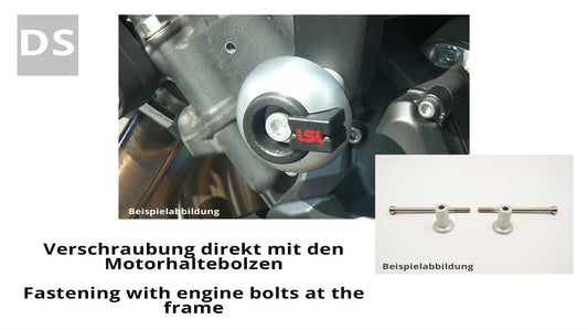 LSL CRASH PAD Anbaukit passend für Yamaha FZ6/Fazer 2004- - Kama Bike Parts