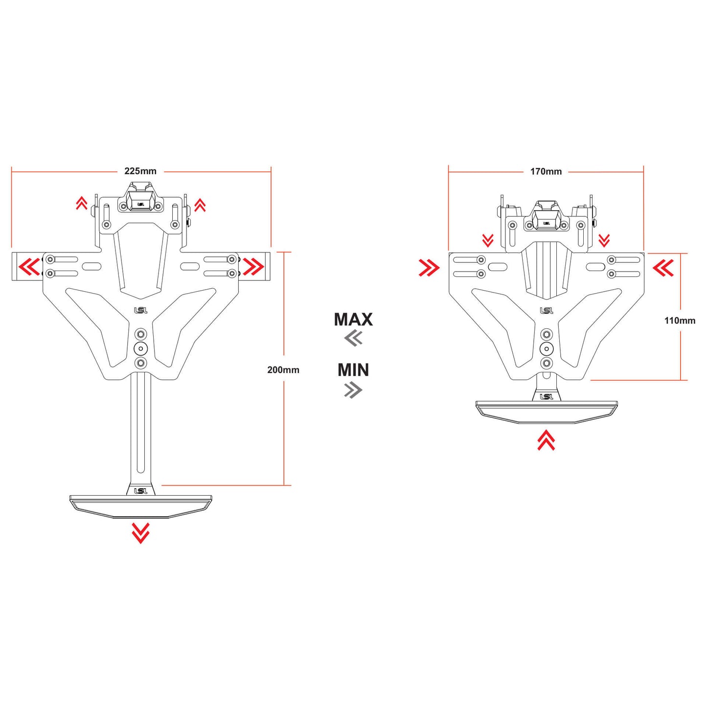 MANTIS-RS PRO Kennzeichenhalter passend für Triumph Speed Triple S/R/RS 2016- - Kama Bike Parts