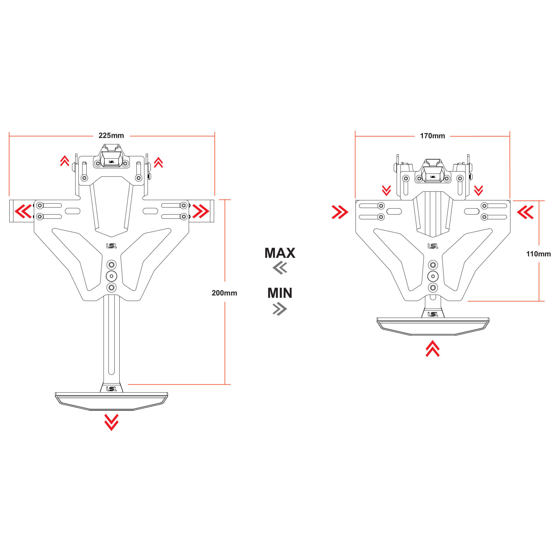 MANTIS-RS PRO Kennzeichenhalter passend für Triumph Speed Triple S/R/RS 2016- - Kama Bike Parts