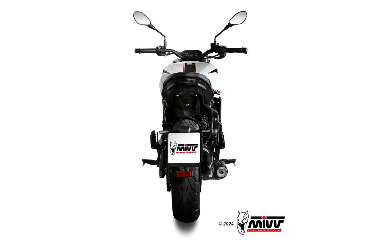 MIVV Oval Auspuff Schwarz passend für MOTO MORINI SEIEMMEZZO STR 2022-2024