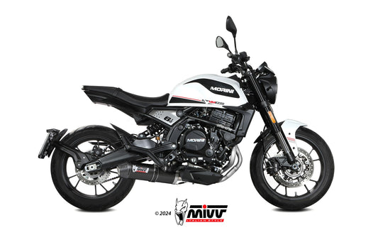 MIVV Oval Auspuff Schwarz passend für MOTO MORINI SEIEMMEZZO STR 2022-2024