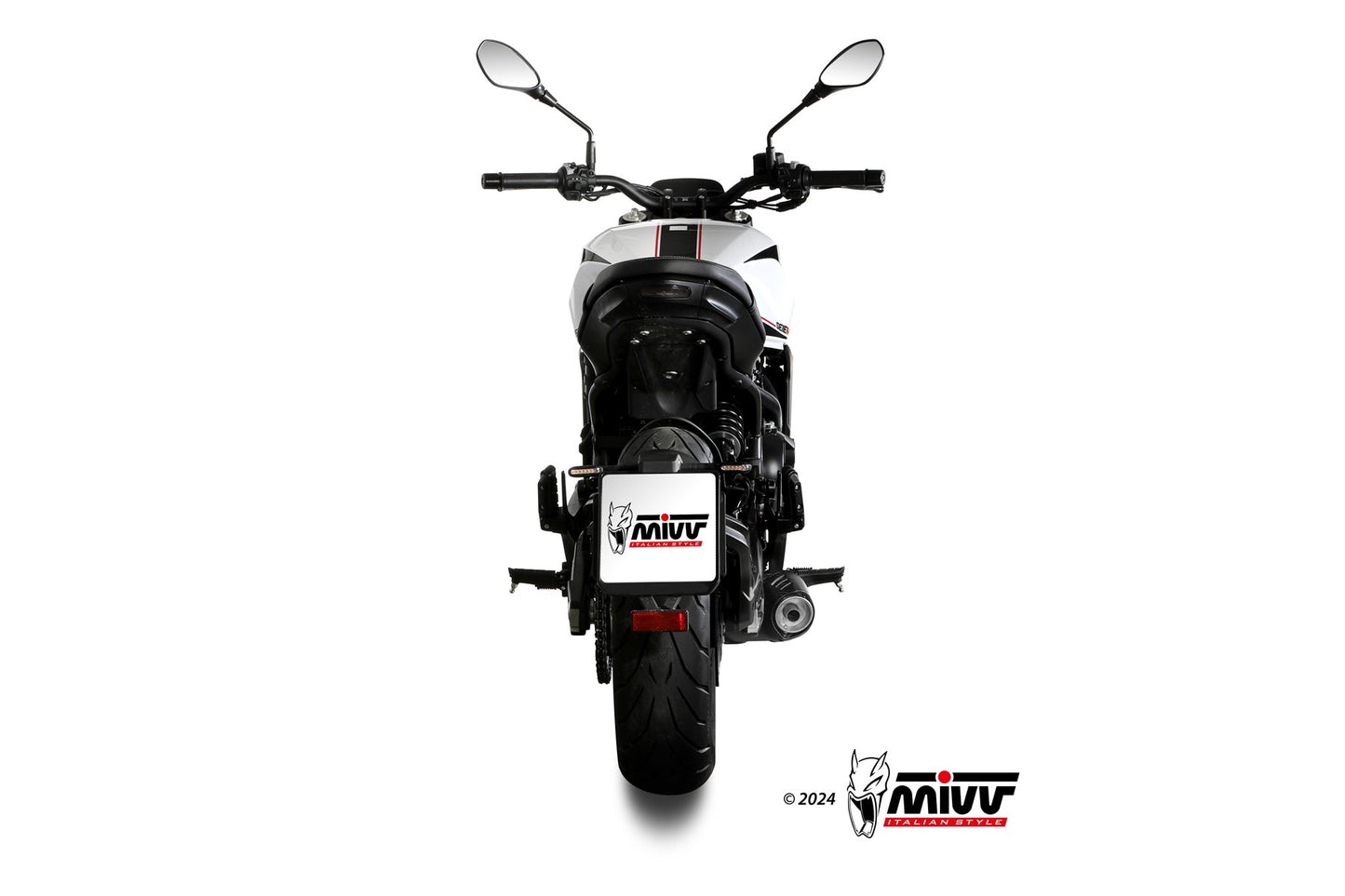 MIVV Oval Auspuff Schwarz passend für MOTO MORINI SEIEMMEZZO STR 2022-2024